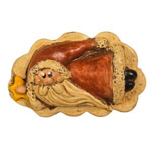 Vintage Santa Claus Brooch Pin Christmas Holiday Star